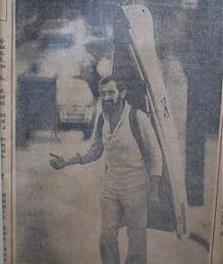 Photo of old news clipping - a Folda Dippa on the go